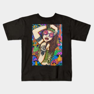 Hippie chick Kids T-Shirt